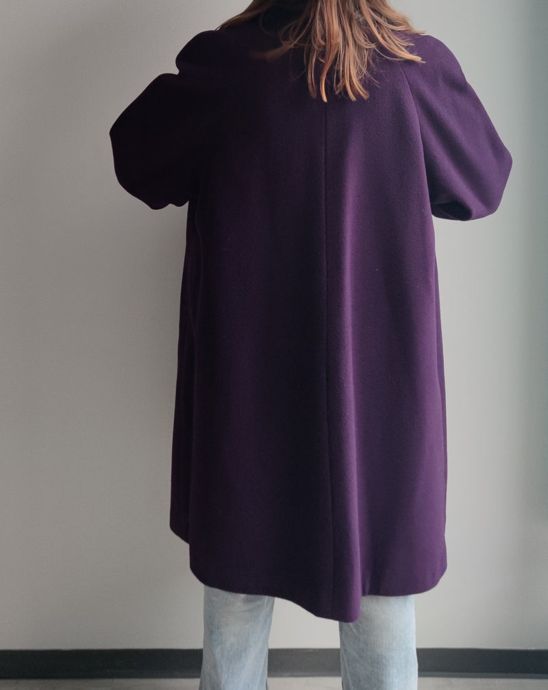 Violetti villakangastakki, L