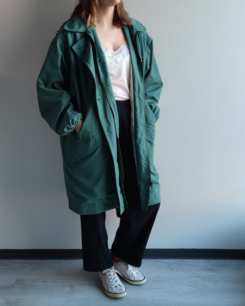 Sinivihreä vintage-takki, XL