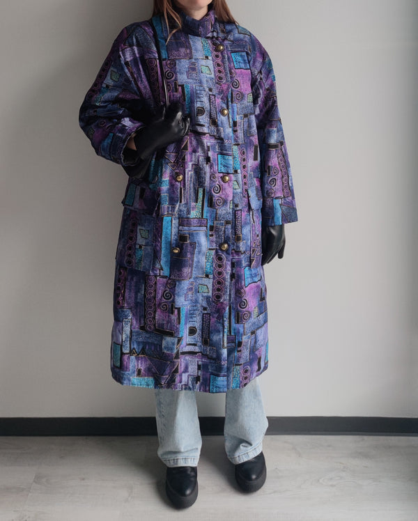 Kuviollinen vintage-takki, M-L