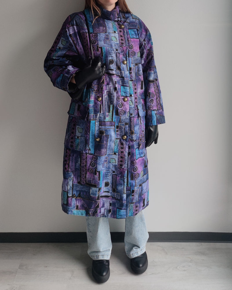 Kuviollinen vintage-takki, M-L