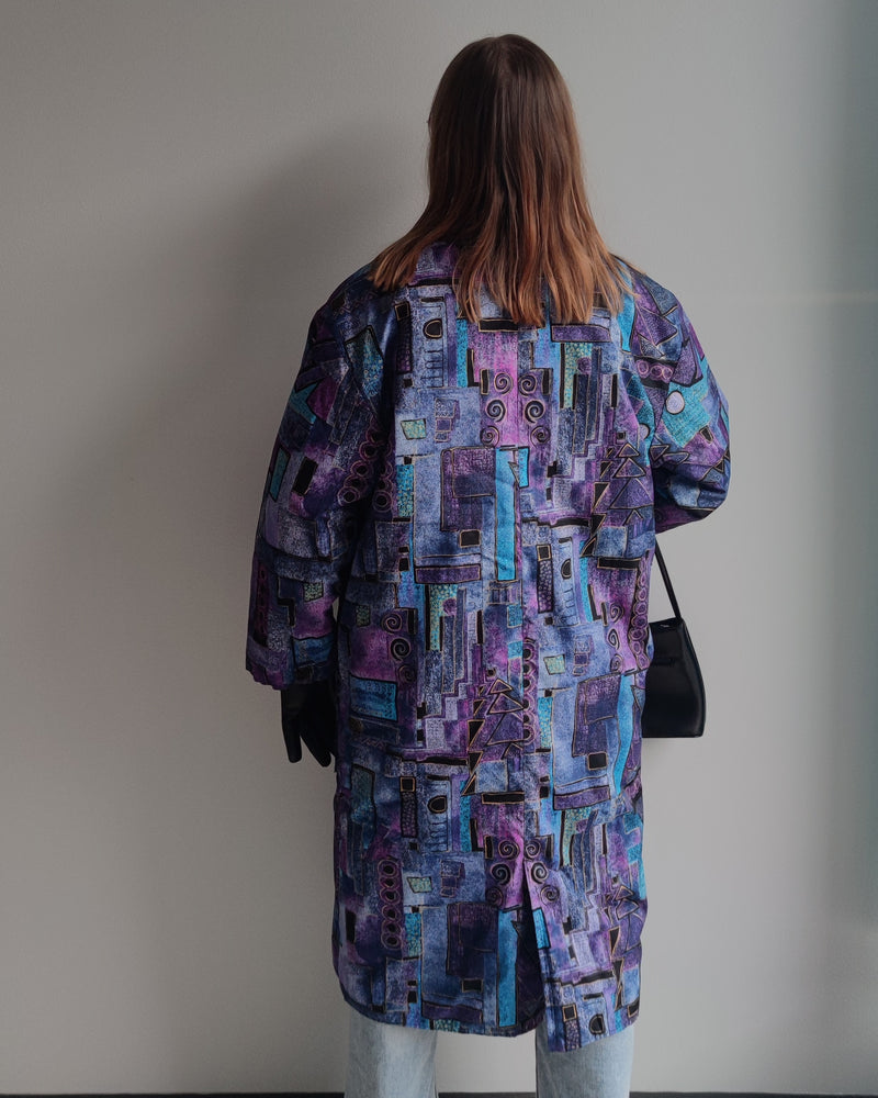 Kuviollinen vintage-takki, M-L