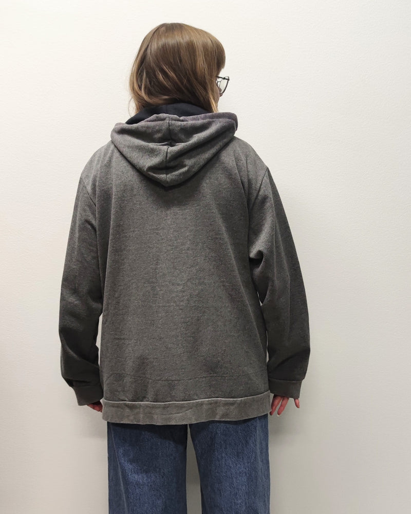 Harmaa Y2K-huppari, XXL