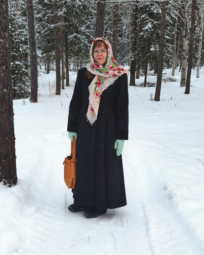 Tummanharmaa villakangastakki, S-M