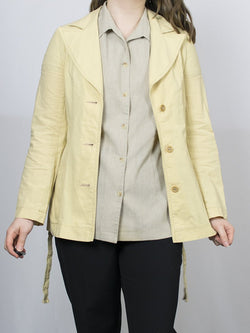 70-luku, takki, vaaleankeltainen takki, keltainen, kesätakki, 70-luvun takki, retro, vintage, ohut takki