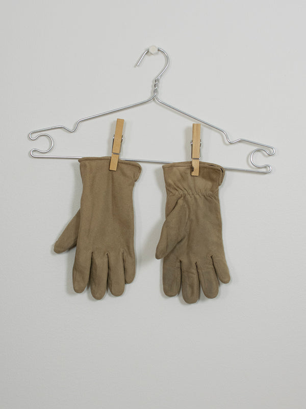 Vaaleanbeiget pehmeäpintaiset vintage-hanskat