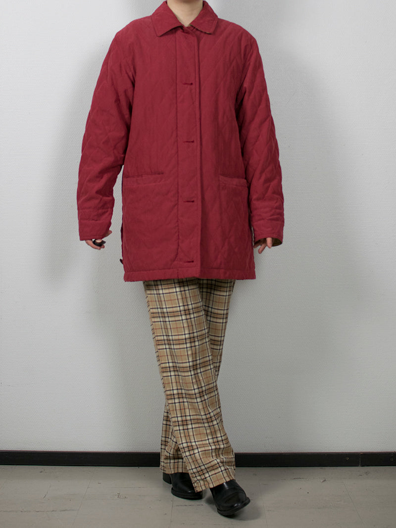 Punainen vintage-tikkitakki, S-M