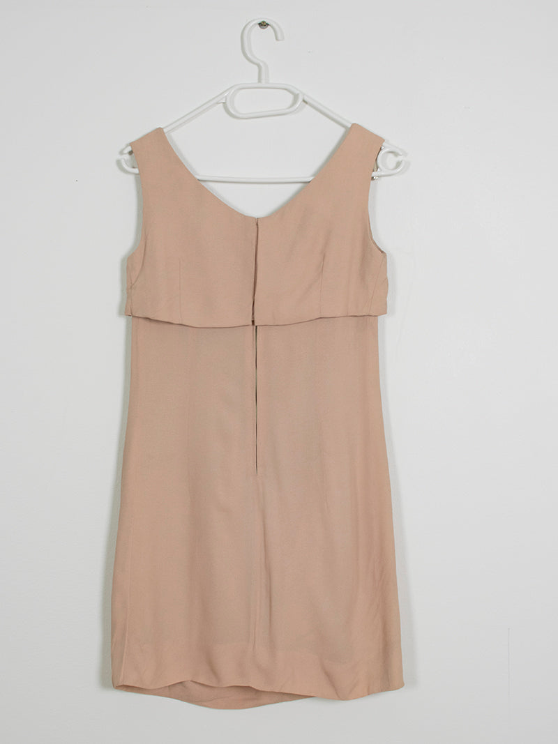 Vaaleanpunainen kotimainen vintage-mekko, XXS